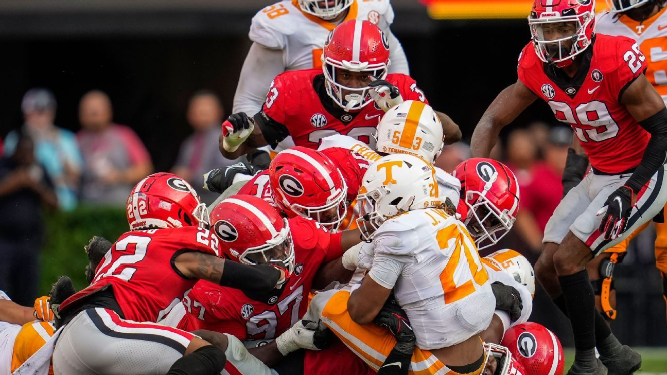 Georgia dominates Tennessee in SEC college football showdown – ESPN